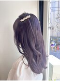 10代20代【髪質改善カラー】ハイトーンラベンダーグレージュ