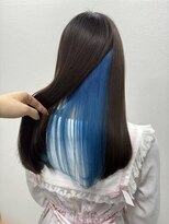 エクラヘア(ECLAT HAIR) ブルー×インナーカラー
