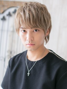 モッズヘア メン 新所沢店(mod's hair men) 外国人風カラーでモテ髪の束感くせ毛風ミニウルフb新所沢