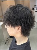 メンズウルフ　ツイストスパイラルパーマ