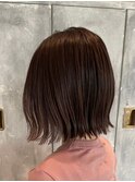 大人ショートボブショートカットココアアッシュくびれミディアム