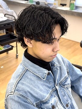 ビカム 名駅(become) 【黒髪サーフカール】名古屋メンズセンターパートパーマコンマ