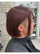 プライズ 表参道原宿店(prize)&nbsp;ツーブロックボブピンクブラウンカラーブリーチ