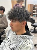 メッシュハイライトスパイラルパーマツイストパーマツーブロック
