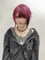 アメリ(AMELIE)&nbsp;シャギーレイヤー / ピンク×ブラックのデザインカラー