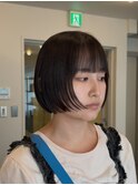 丸みボブ/暗めカラー/ボブ