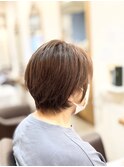 ショートボブ/ハイライト/白髪ぼかし/ピンクベージュ/新百合ヶ丘
