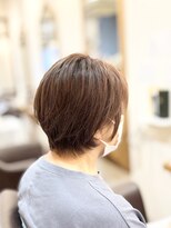 ヘアー グリーン(hair green) ショートボブ/ハイライト/白髪ぼかし/ピンクベージュ