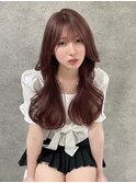 韓国レイヤー/ピンクベージュ/透明感カラー