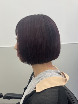 ゴウトゥデイシェアサロン 町田店(GO TODAY SHAiRE SALON) カシスカラー×ボブ【町田】