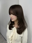 20代ヨシンモリワンホンレイヤー１２トーンエクステ韓国カット