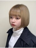 表参道/イメチェン/ボブ/顔まわりカット/前髪/似合わせカット