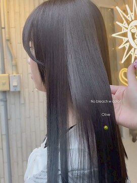 ヘアプレイスソル (HAIR PLACE SoL) 透明感オリーブブラウン/髪質改善/ブリーチなしダブルカラー