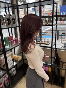 メリーチャームマーチ 寺田町北口店(merry Charm MARCH) 韓国風レイヤーカット　　暖色系カラー　寺田町レイヤーカット