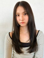 カナン 銀座(CANAAN)&nbsp;レイヤーカット　ナチュラルブラウン　艶髪ストレート
