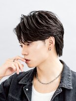 become men's hair 名駅EAST【10月3日 NEW OPEN(予定)】 曲がる縮毛矯正で作るニュアンスパーマ/センターパート/メンズ