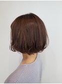 ショートボブ×秋冬カラー