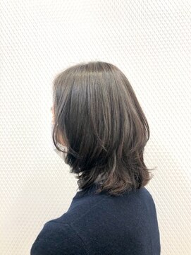 クオリス 上福岡店(QUALIS) ミディアムウルフ/くびれレイヤー/ココアブラウン/40代50代60代/