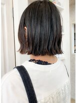 キャアリー(Caary)&nbsp;福山 髪質改善ストレートパーマ人気Caary外ハネ切りっぱなしボブ