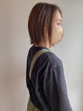ツイギー 宮西店(TWiGGY) 外ハネヘアにオリーブカラー