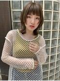 グラデーションウルフヘア