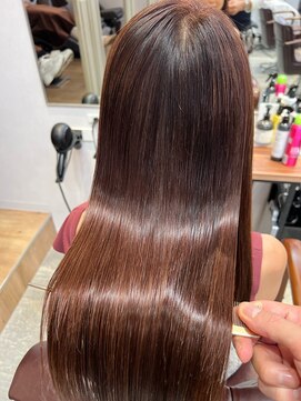 アディクト 東陽町西口(addict) うねりを抑える縮毛矯正_ モカブラウン_ロング［東陽町］