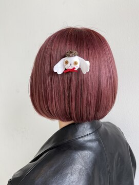 アモン 古船場店(amon Hair care＆Design) 【髪質改善専門店】ピンクボブ
