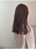 ロングレイヤー ナチュラルグレージュ 顔周りsk