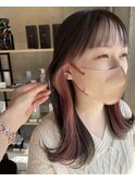 【sourire南大分】イヤリングカラー　青みピンク