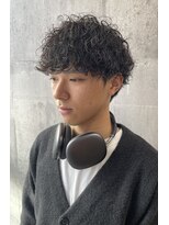 メンズアンダーバーホワイト 南海難波店(Men's _WHITE)&nbsp;カット波巻きパーマ