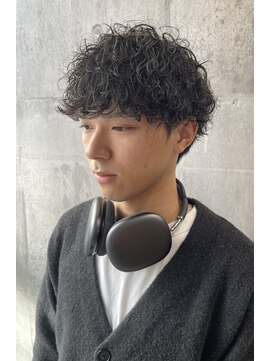 メンズアンダーバーホワイト 南海難波店(Men's _WHITE) カット波巻きパーマ