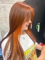 スタイル スマート サロン(STYLE smart salon)&nbsp;【kanae/藤沢】イヤリングカラー/オレンジ/ハイライト