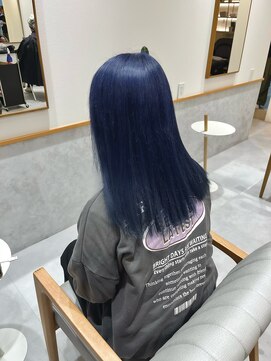 レンジヘアー(lange hair) ネイビーブルー【鈴鹿/津/四日市ケアブリーチ/ストレート】