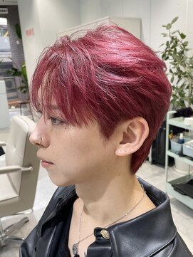 ノラ ウメダ(NORA UMEDA) チェリーレッド×シースルーナチュラルマッシュ