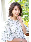 切りっぱなしゆるふわボブ【センター南髪質改善オージュア】