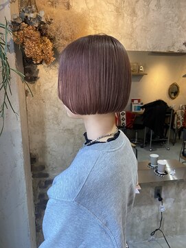 グルーミン(groomin') くすみピンクミニボブ