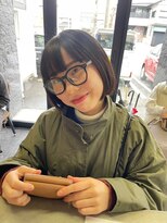 ヴィオラカラー(VIOLLA COLOR) 地毛風カラー×シンプルボブ/小倉