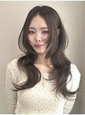 韓国風/レイヤー/前髪カット/オリーブ/透明感/ハッシュカット