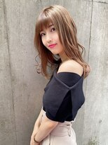 リープアルケー ヘアアンドヘッドスパ 錦糸町北口店(leap arche Hair&head spa)&nbsp;アンブレラカラー/こなれミディ/ウェーブパーマ/前髪/錦糸町