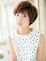 大波純一美容室パーティハン&nbsp;モカブラウンメンズライクコンパクトショートa小山20代30代40代