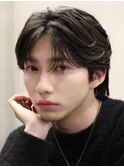 men's/メンズ/ダウンパーマ/黒染め/韓国/ブルーブラック/池袋
