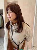 オン キャナルシティ博多前店(on)&nbsp;【晴音】くせ毛ウルフ/オレンジブラウン/ミディアム/20代