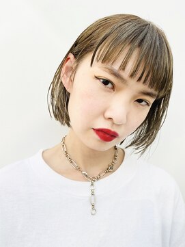 ドロップ(drop) ハッシュボブ×ミルクティーブロンド〔表参道/青山 drop〕