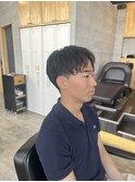 ツーブロックスパイラルパーマシャドウパーマアップバング