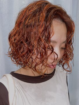ニコヘアー(niko hair) オレンジボブパーマ