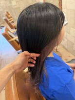 ヘアサロン アプリ(hair salon APPLI)&nbsp;透け感ラベンダーイヤリングカラー