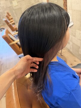ヘアサロン アプリ(hair salon APPLI) 透け感ラベンダーイヤリングカラー
