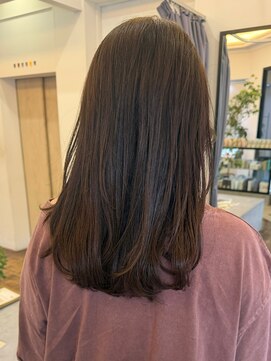 ヘアーアイスカルテット(HAIR ICI QUARTET) 小顔レイヤーカット×艶ブラウンカラー/ブリーチなしカラー