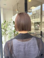 ハロウ&nbsp;岡山ボブ髪質改善トリートメントラベンダーグレージュカラー