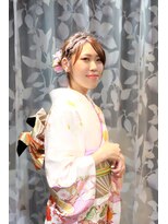 あの日みた夕陽のオレンジ&nbsp;着物でもドレスでもOKウエイト低めシニヨン